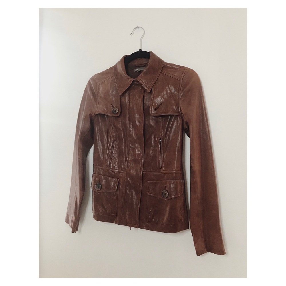 Vince Zip Moto Jacket in chocolate brown 🍫